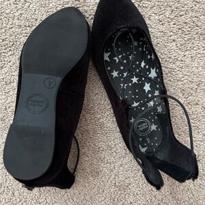Cost Plus World Market Black Lace-Up Flats